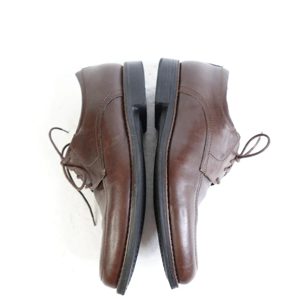 Johnston & Murphy Shoes Mens Size 9 Brown Apron Toe Derby Dress 7430 Lace Up